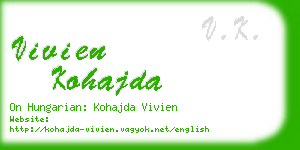 vivien kohajda business card